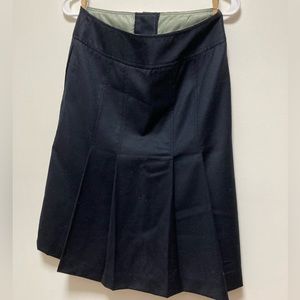 Navy J. Crew Pencil Skirt w/Pleats Size 0